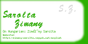 sarolta zimany business card